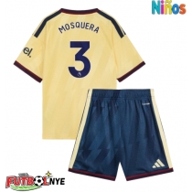 Camiseta Arsenal Cristhian Mosquera #3 Tercera Equipación para niños 2026-27 manga corta (+ pantalones cortos)